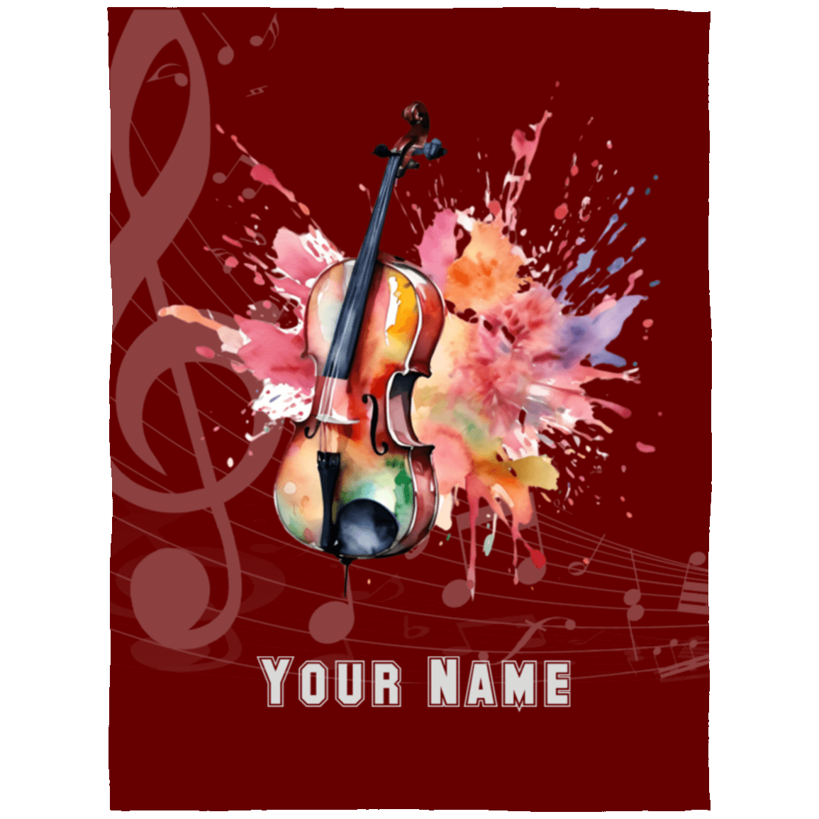 Personalized Cello Blanket