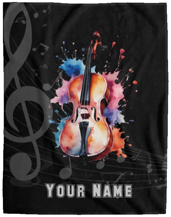 Personalized Cello Blanket