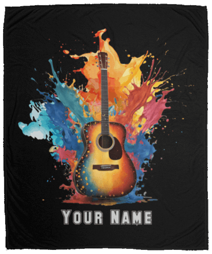 Personalized Acoustic Guitar Blanket