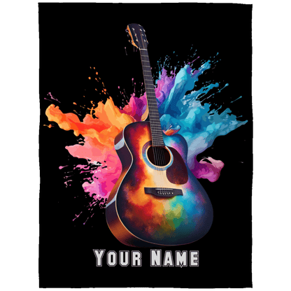 Personalized Acoustic Guitar Blanket