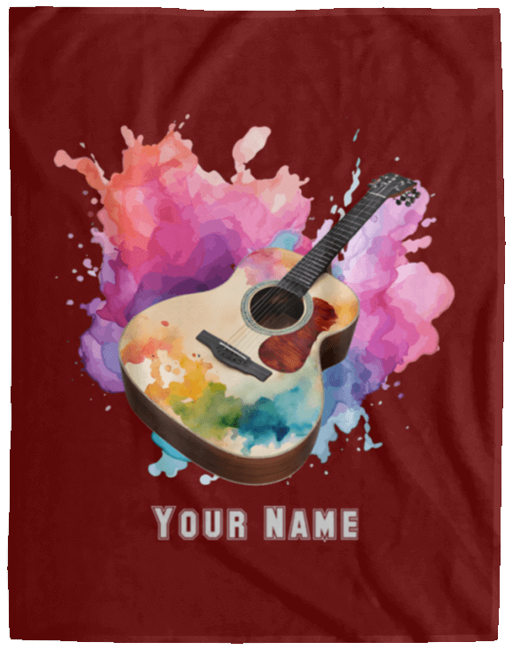 Personalized Acoustic Guitar Blanket