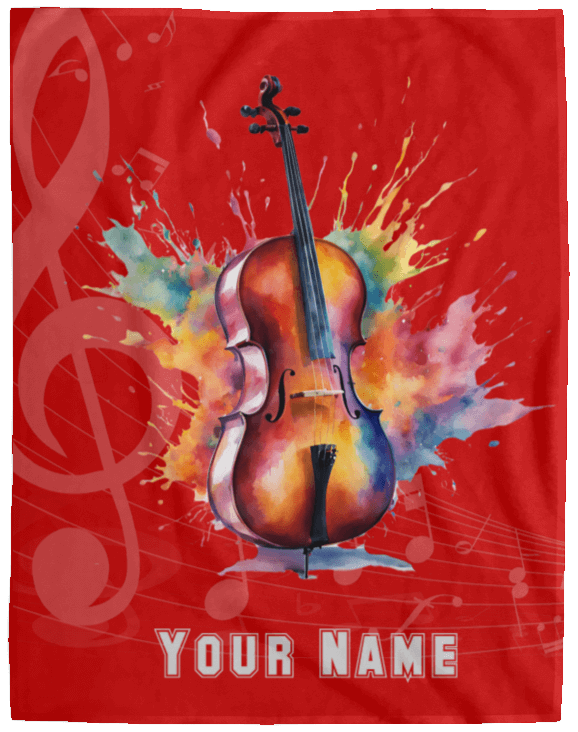 Personalized Cello Blanket