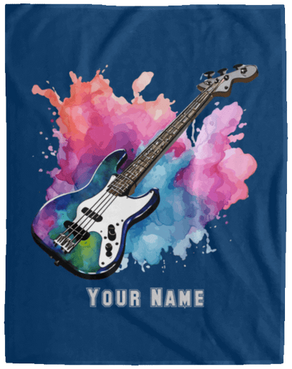 Personalized Bass Guitar Blanket