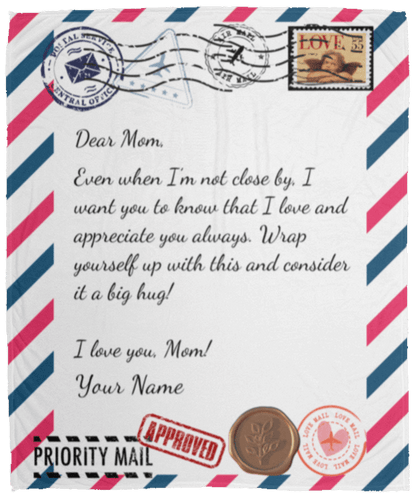 Letter For Mom Personalized Blanket