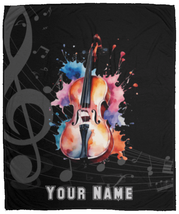 Personalized Cello Blanket