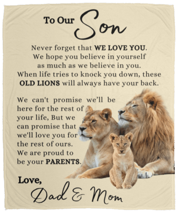 To Our Son - Always Proud of You - Fleece Blanket