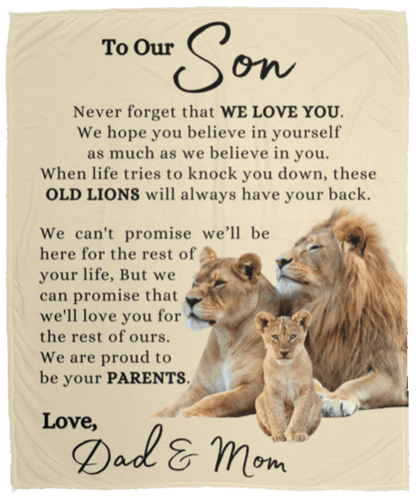 To Our Son - Always Proud of You - Fleece Blanket