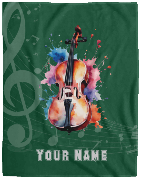 Personalized Cello Blanket