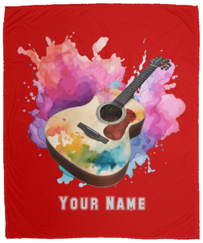 Personalized Acoustic Guitar Blanket