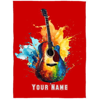 Personalized Acoustic Guitar Blanket