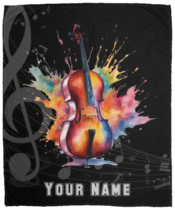 Personalized Cello Blanket