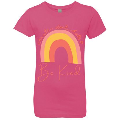 Rainbow Message Shirt Create Don't Hate Be Kind Dreamer | Girls' Princess T-Shirt |