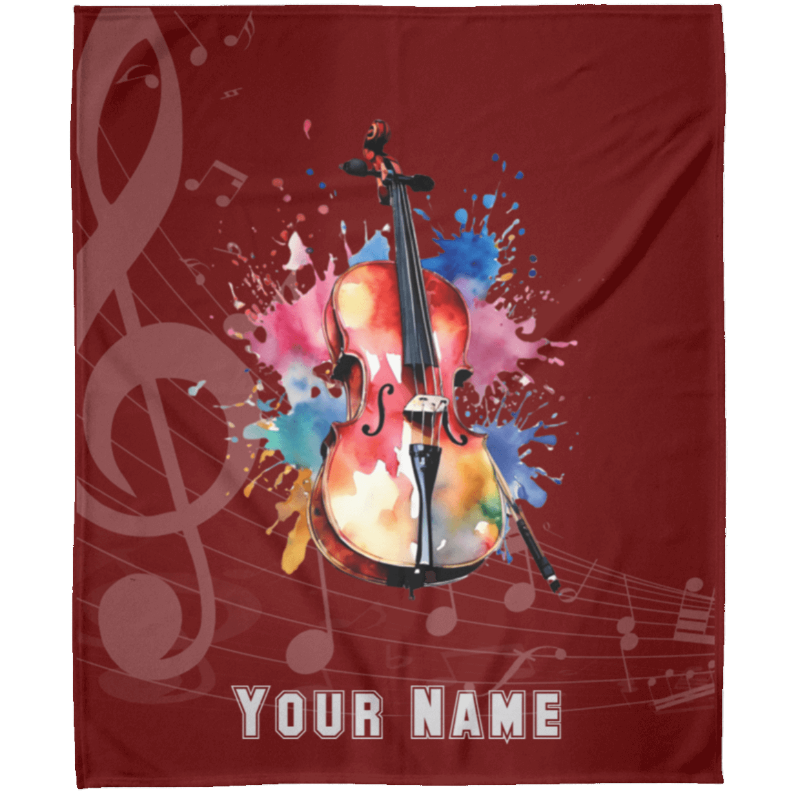 Personalized Cello Blanket