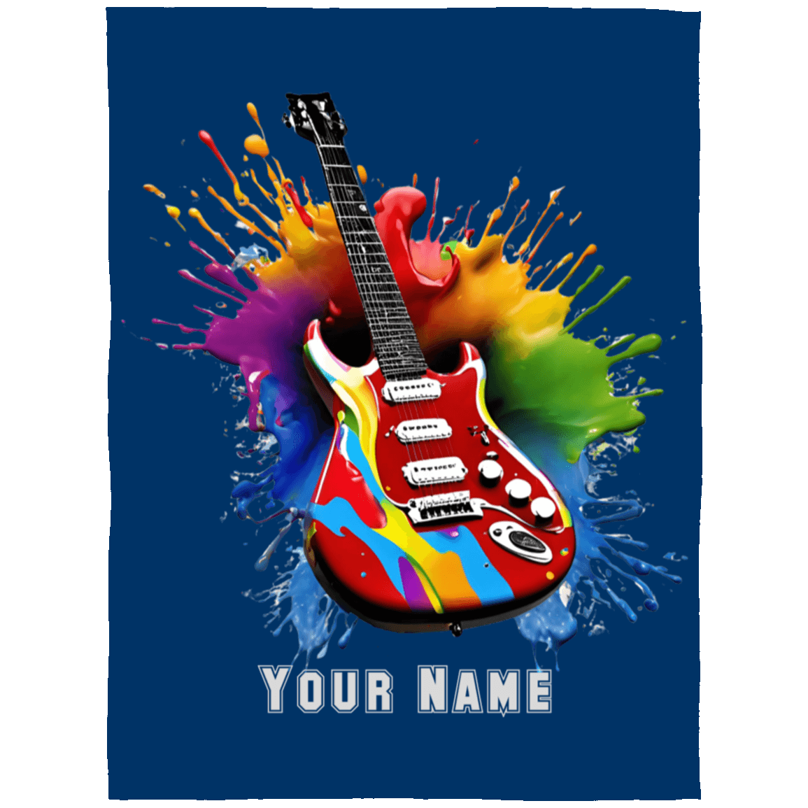 Personalized Electric Guitar Blanket