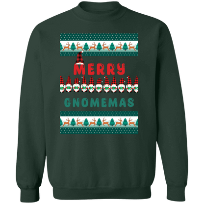 Merry Gnomemas Crewneck Pullover Sweatshirt | Ugly Christmas Sweater | Men, Pullover, Sweatshirts