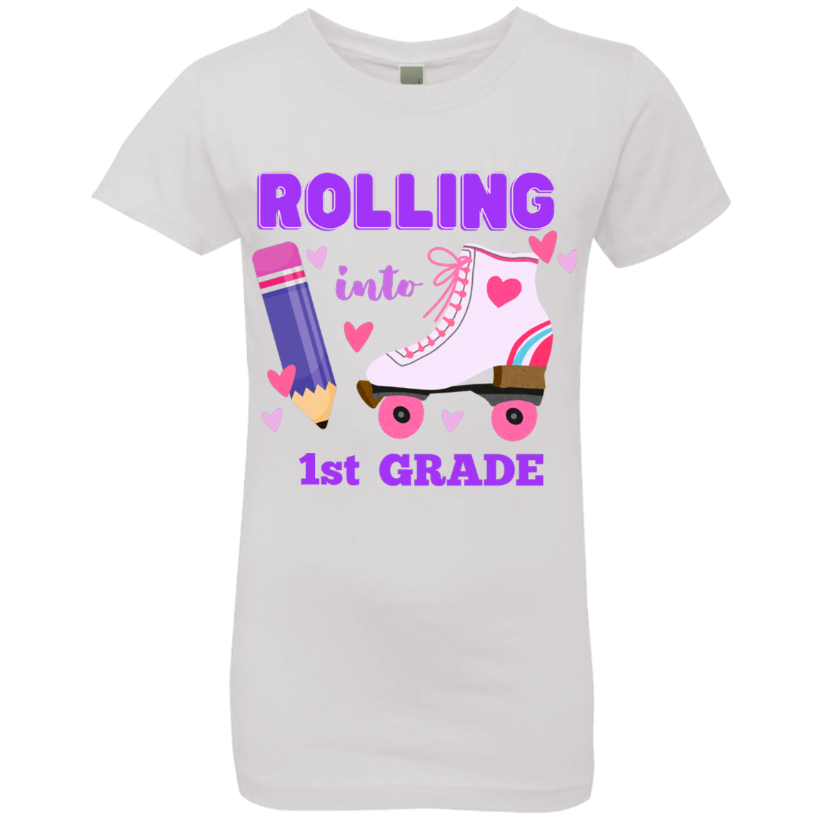 Rolling Into Customized Personalized Grade Shirt | Girls' Princess T-Shirt | Short Sleeve, T-Shirts, Youth