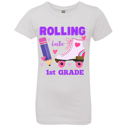 Rolling Into Customized Personalized Grade Shirt | Girls' Princess T-Shirt | Short Sleeve, T-Shirts, Youth