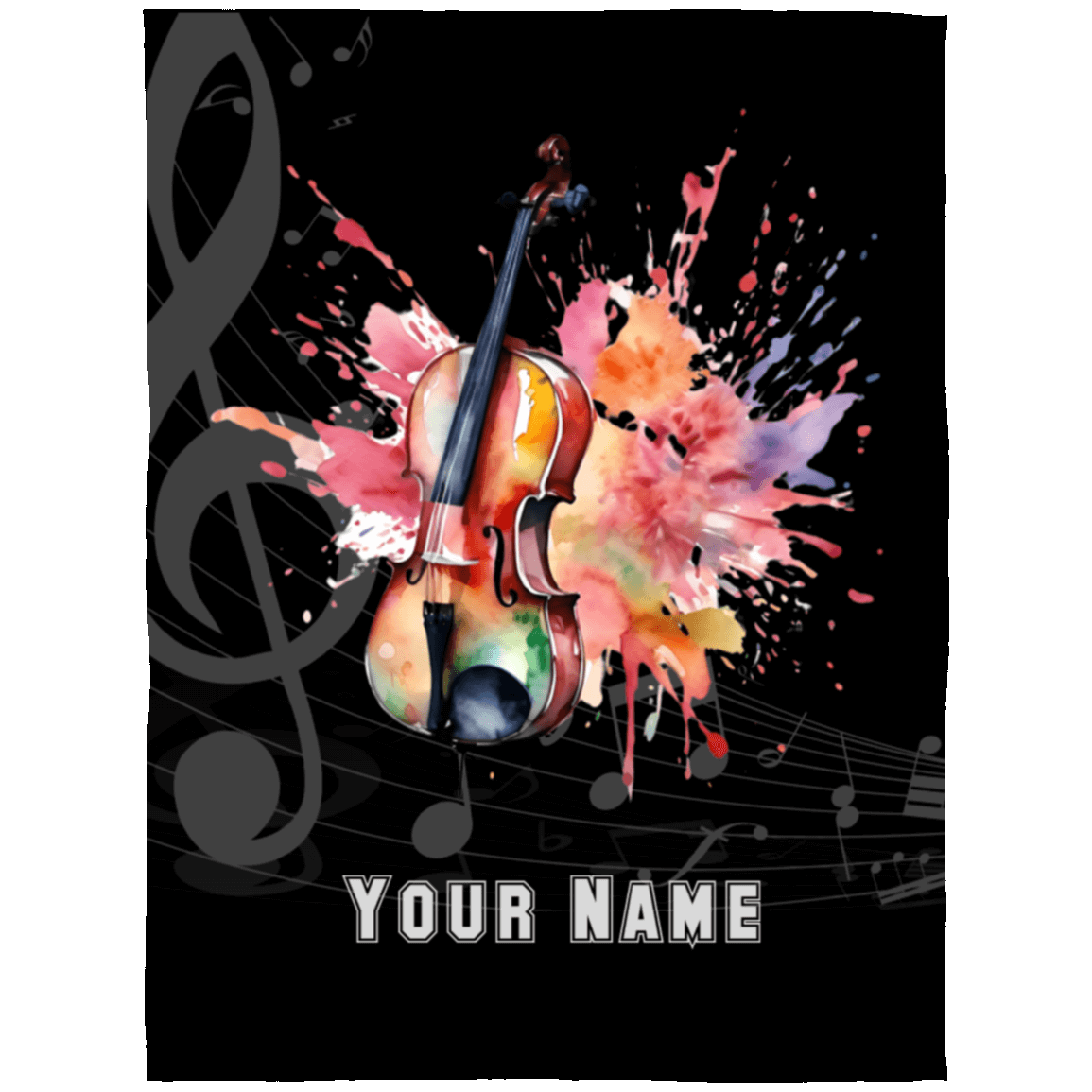 Personalized Cello Blanket