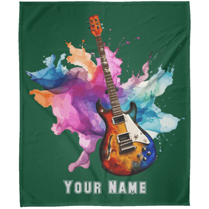 Personalized Electric Guitar Blanket