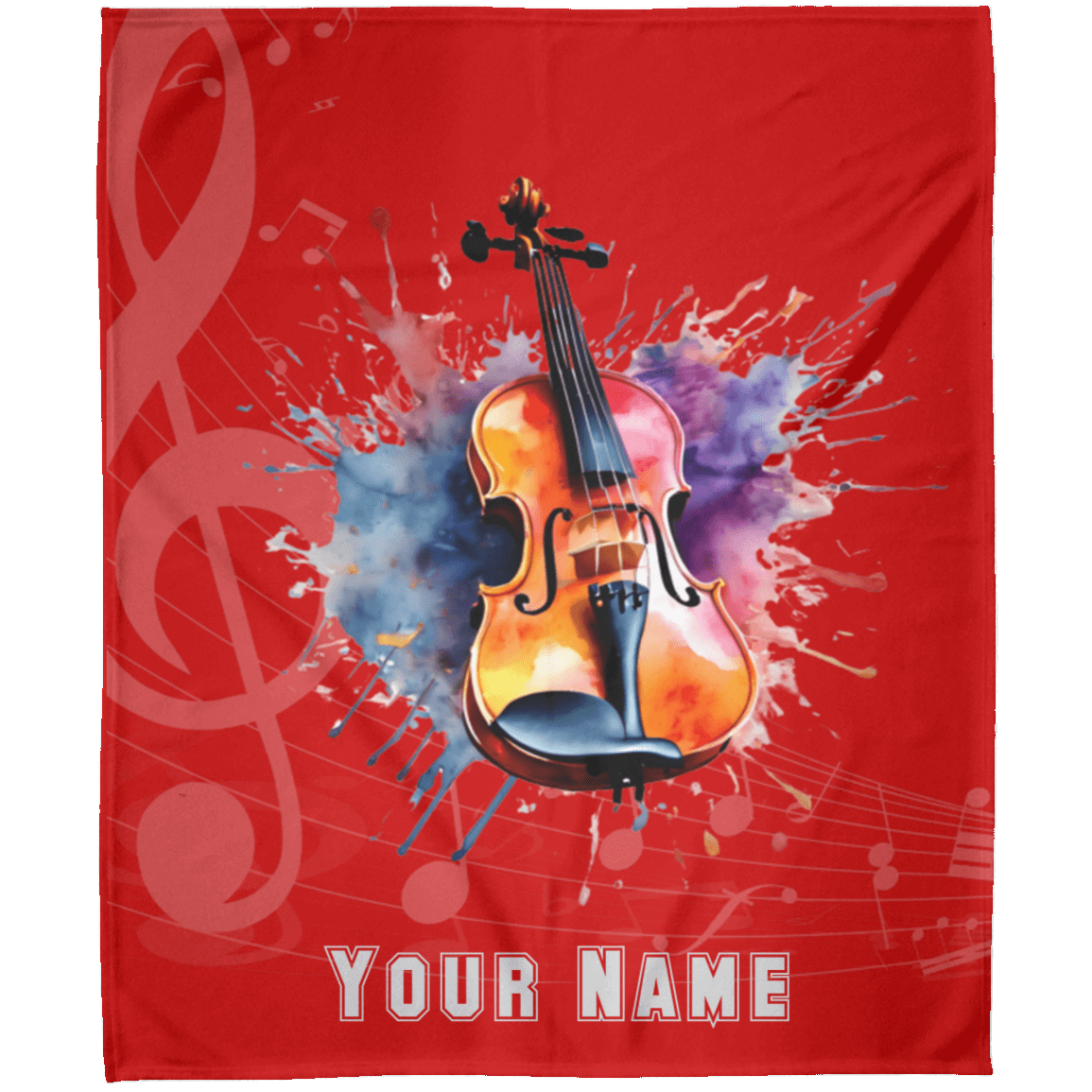 Personalized Violin-Viola Blanket