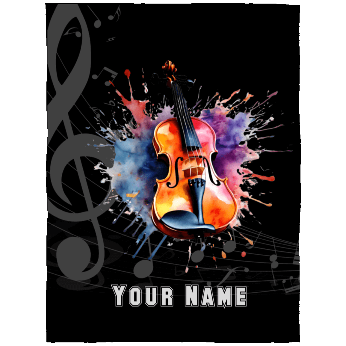 Personalized Violin-Viola Blanket