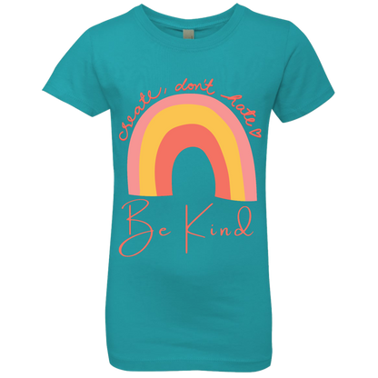 Rainbow Message Shirt Create Don't Hate Be Kind Dreamer | Girls' Princess T-Shirt |