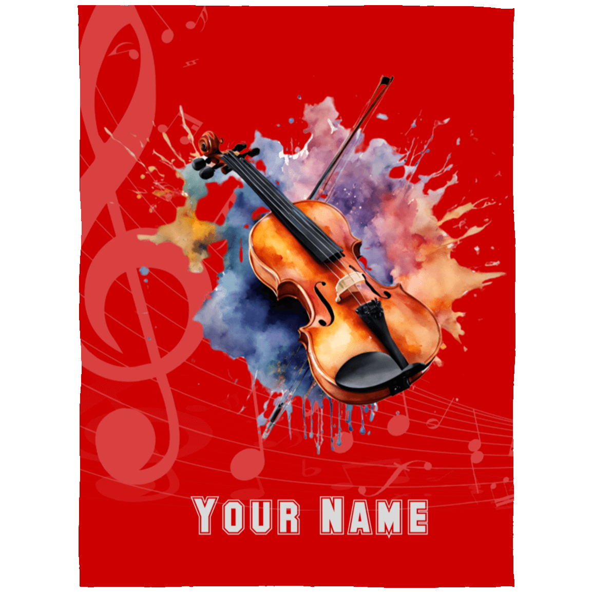 Personalized Violin-Viola Blanket