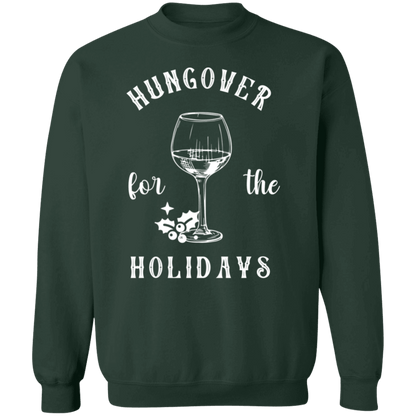 Hungover For The Holidays Crewneck Pullover Sweatshirt | Ugly Christmas Sweater | Men, Pullover, Sweatshirts