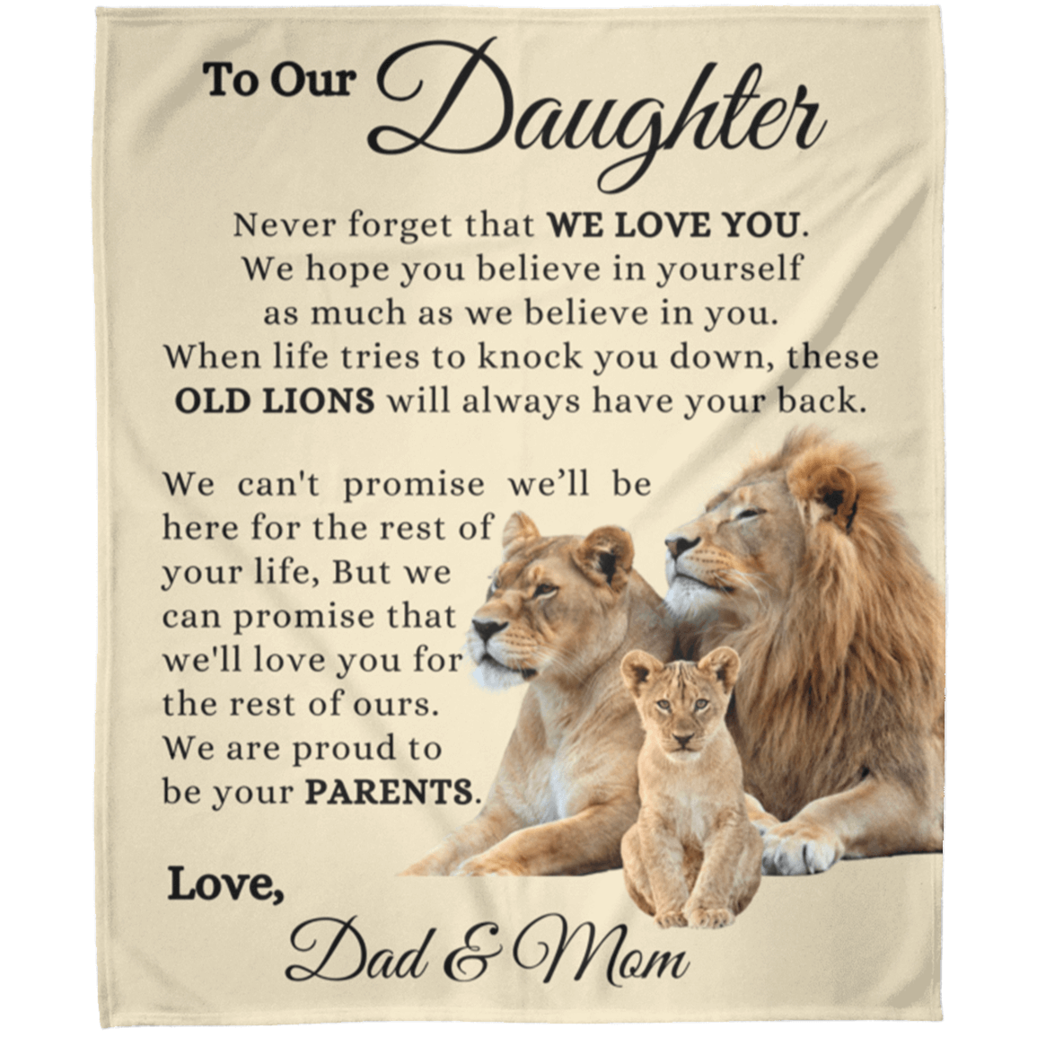 To Our Daughter - Always Proud of You - Fleece Blanket