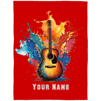 Personalized Acoustic Guitar Blanket