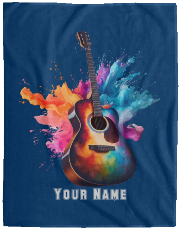 Personalized Acoustic Guitar Blanket