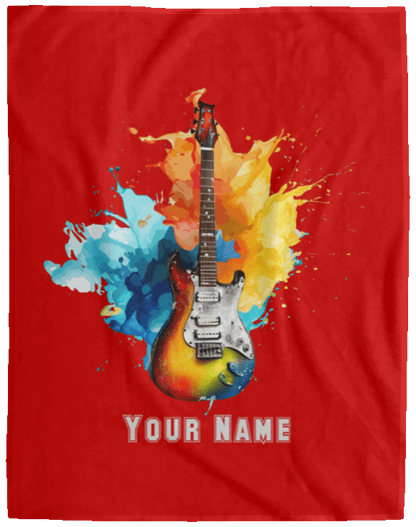 Personalized Electric Guitar Blanket