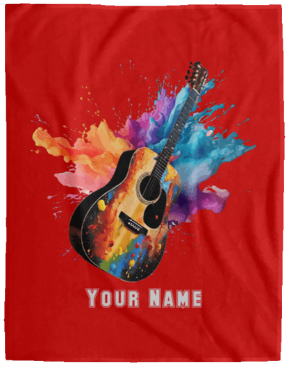 Personalized Acoustic Guitar Blanket