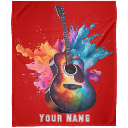 Personalized Acoustic Guitar Blanket