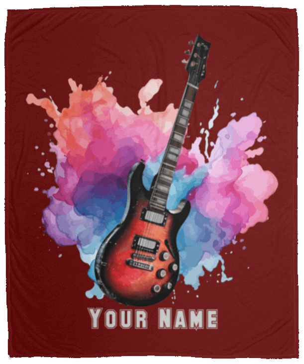 Personalized Electric Guitar Blanket