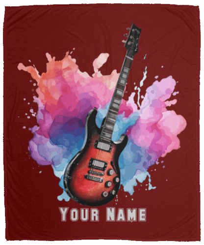 Personalized Electric Guitar Blanket