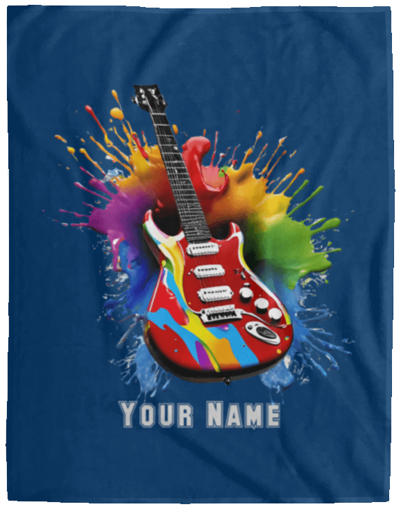 Personalized Electric Guitar Blanket