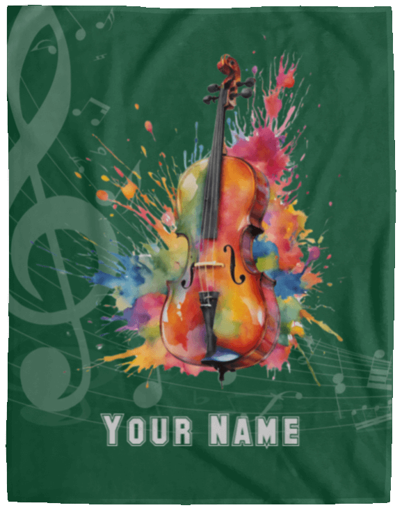 Personalized Cello Blanket