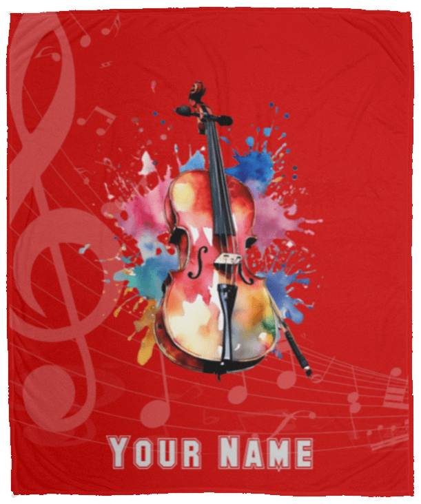 Personalized Cello Blanket