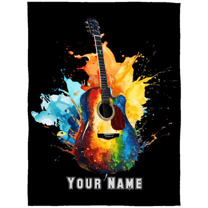 Personalized Acoustic Guitar Blanket