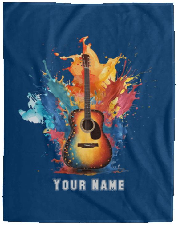 Personalized Acoustic Guitar Blanket