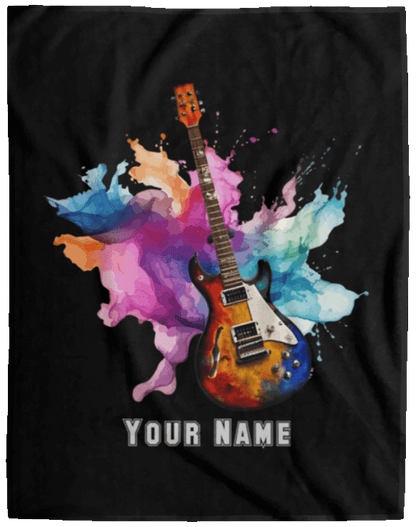 Personalized Electric Guitar Blanket