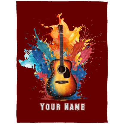 Personalized Acoustic Guitar Blanket