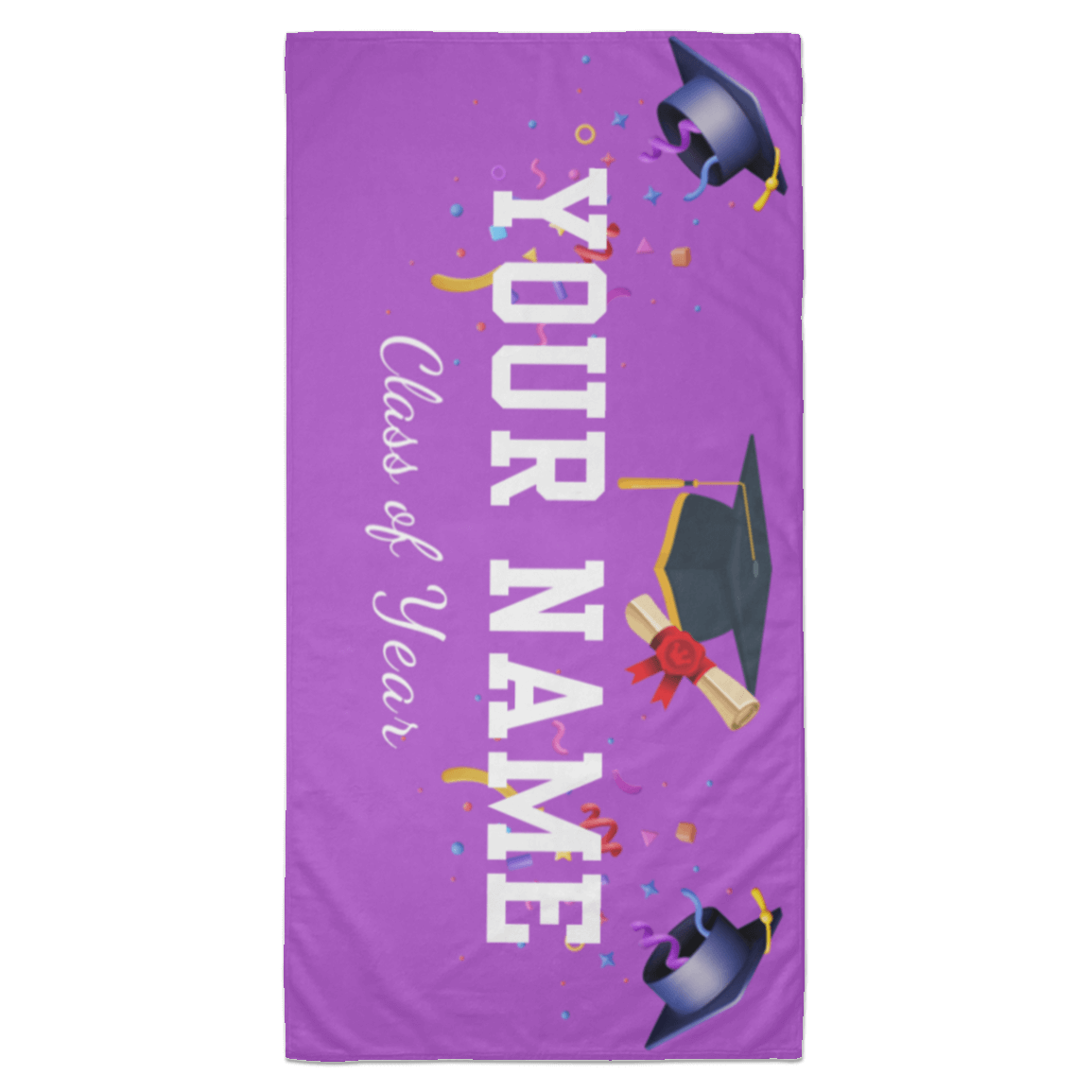 Customized Graduate Name Beach Towel