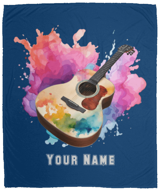 Personalized Acoustic Guitar Blanket