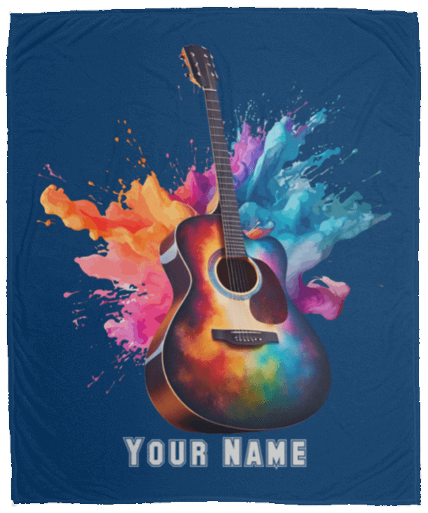 Personalized Acoustic Guitar Blanket