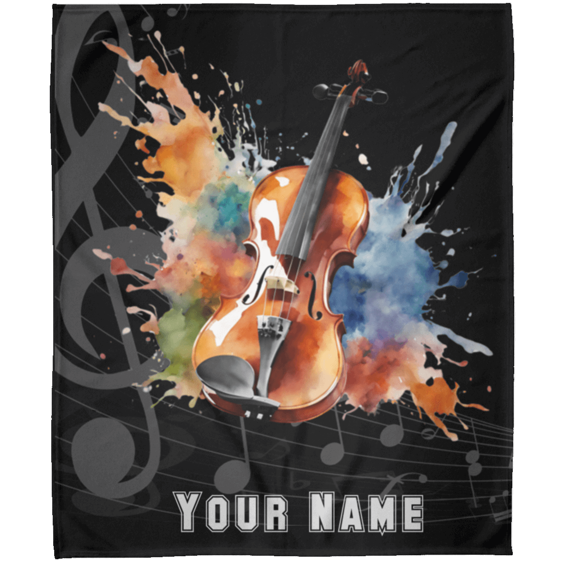 Personalized Violin-Viola Blanket