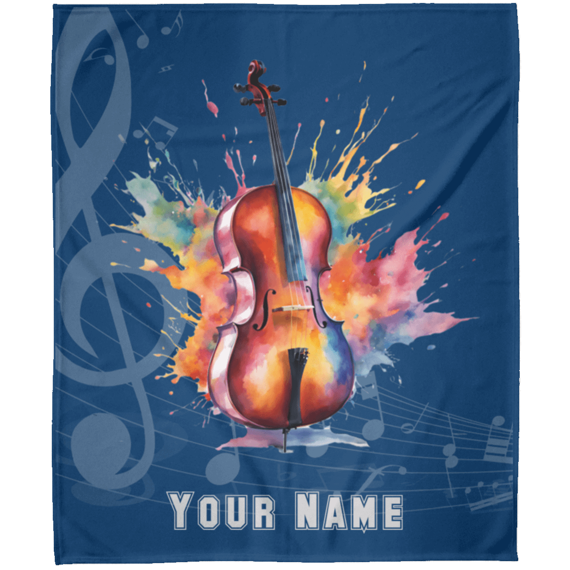 Personalized Cello Blanket