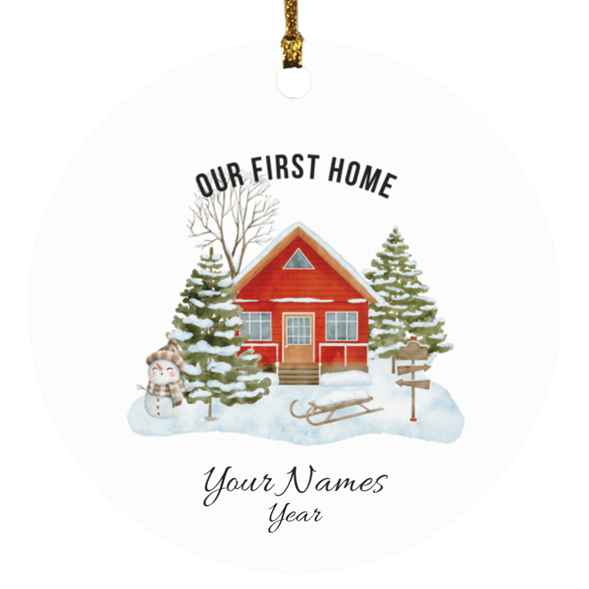 Personalized Couple First Home Ornament