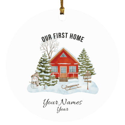 Personalized Couple First Home Ornament